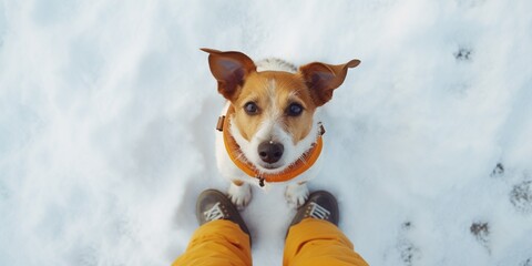 cute Jack Russell Dog In Coat