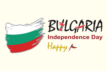 Hand drawn bulgaria independence day illustration