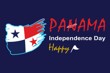 Obraz na płótnie Canvas Hand drawn panama independence day illustration