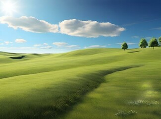 Fototapeta premium field and blue sky