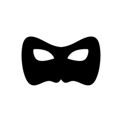 Silhouette of a masked superhero carnival villain