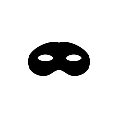 Silhouette of a masked superhero carnival villain