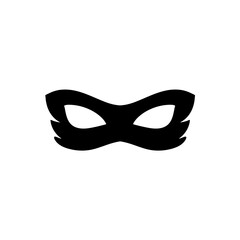 Silhouette of a masked superhero carnival villain