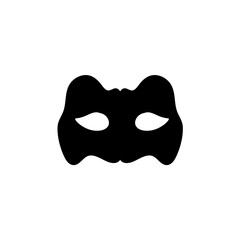 Silhouette of a masked superhero carnival villain