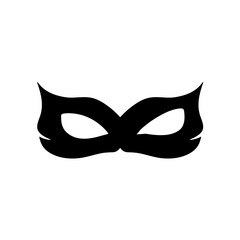 Silhouette of a masked superhero carnival villain