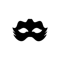 Silhouette of a masked superhero carnival villain