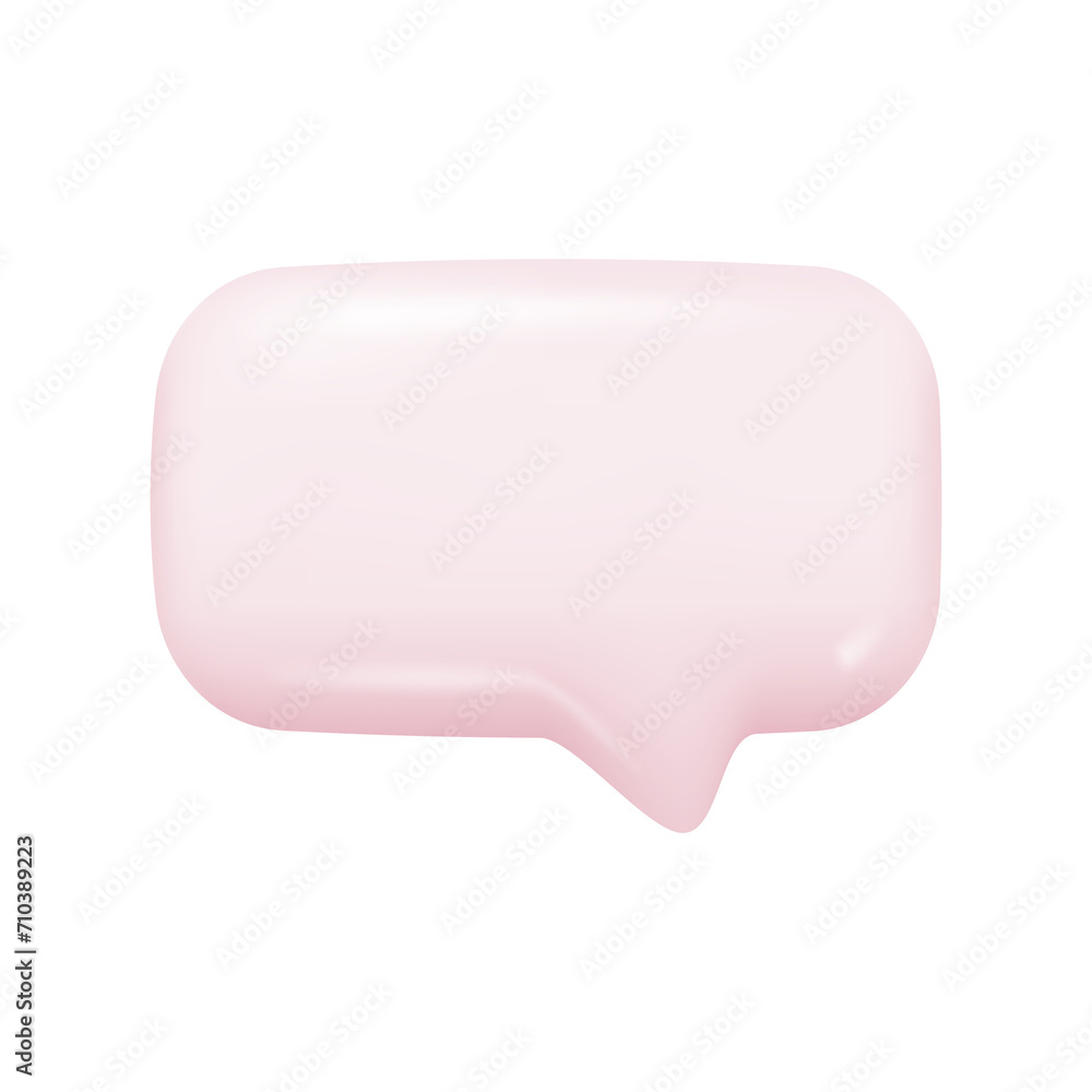 Poster 3d shiny speech bubbles. empty square speech bubbles for conversation messages. 3d illustration.