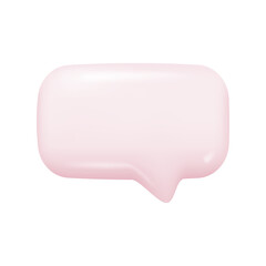 3D shiny speech bubbles. Empty square speech bubbles for conversation messages. 3D Illustration.