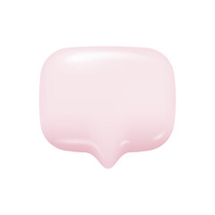 3D shiny speech bubbles. Empty square speech bubbles for conversation messages. 3D Illustration.