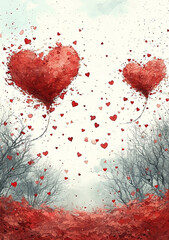 Valentine's Day Romance: A Heart in Love and the Essence of Affection