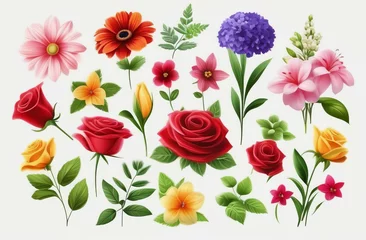 Foto auf Acrylglas pattern with flowers © Soul
