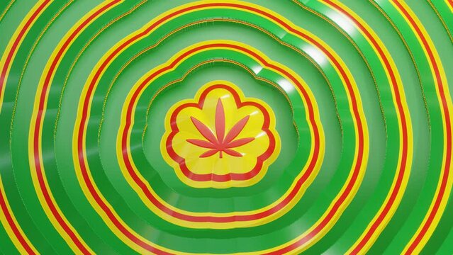 Infuse your 420 promotions with this captivating loop. Repeating cannabis leaf shapes against a candy-toned rasta colors backdrop create a special design for product advertising and campaigns.