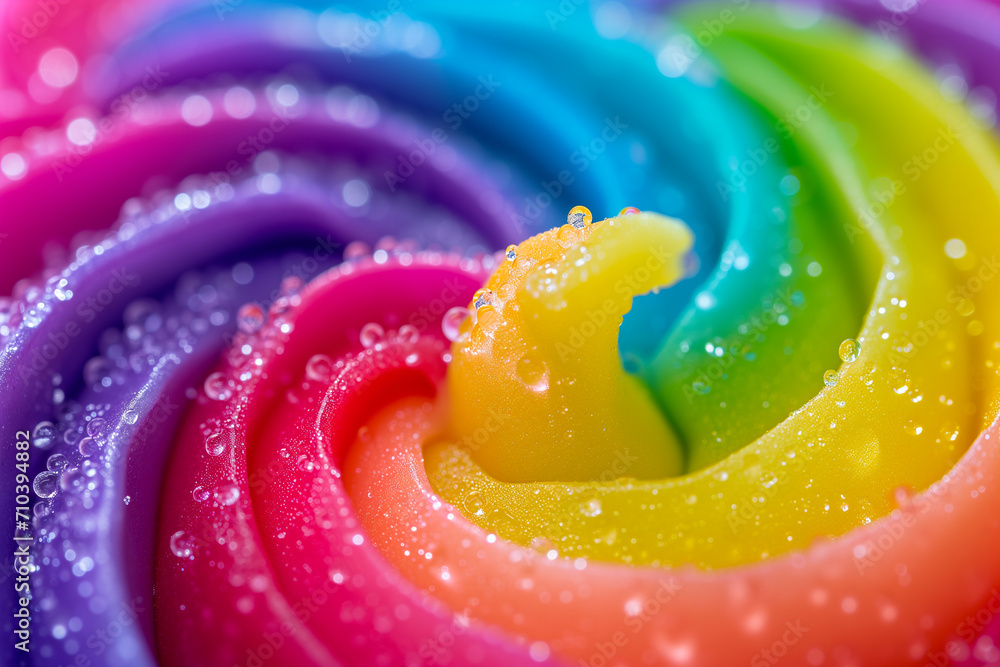 Poster multicolored background made of various colorful candies.macro rainbow candy. macro of colorful loll