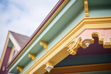 closeup of victorian corbels and eave brackets