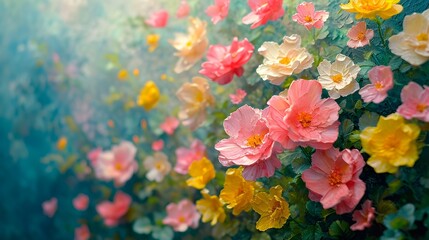 Vibrant Garden of Blooming Flowers