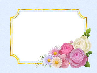 花のフレーム　V-1