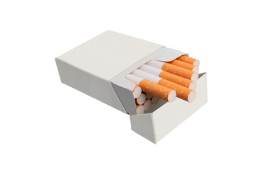Box of cigarettes on transparent background