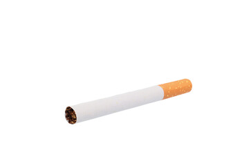 Close-up cigarette isolated on transparent background