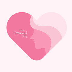 women's day vector illustration with pink color