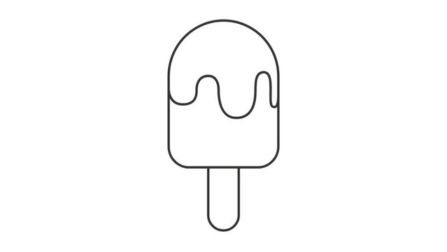 Cool Delight Gray & White Ice Cream Animation on White Background