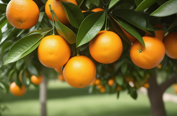 orange tree with fruits. 