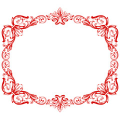 Love Frame Valentine's Day Ornament Line. Women's Mother's Day Ornament Border