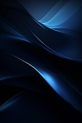 Fototapeta premium Dark blue abstract smooth dynamic background Generative Ai