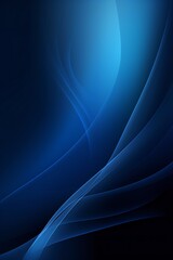 Fototapeta premium Dark blue abstract smooth dynamic background Generative Ai