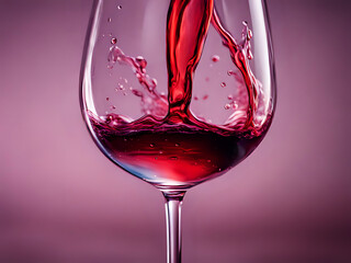 Rotwein ins Glas Gegossen