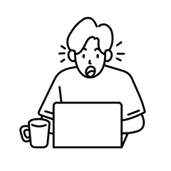 man with laptop