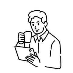 business man with tablet
