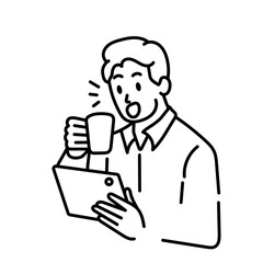 business man with tablet
