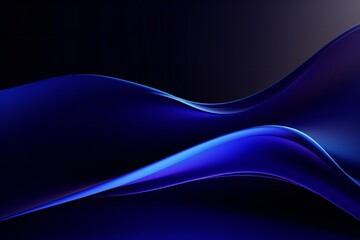 Dark blue abstract smooth dynamic background Generative Ai