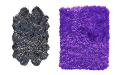 carpet for interior isolated on transparent background, home decor, 3D illustration, cg render