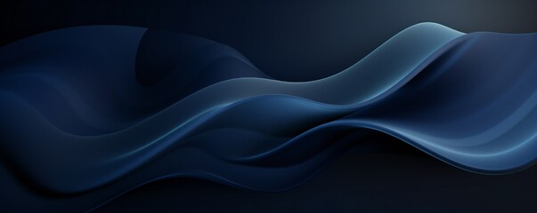 Dark blue abstract smooth dynamic background Generative Ai