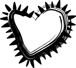 Decorative heart elements for decoration on transparent background.