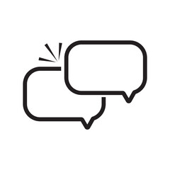 Naklejka premium Speech bubble logo vector template