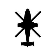 Fototapeta premium Helicopter vector icon. aircraft illustration sign. fly symbol. airline logo isolated on white background.