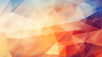 Fototapeta premium Geometric Harmony: Polygon Art Triangle-Based Soft Color Abstract Background