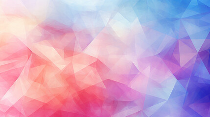 Fototapeta premium Triangular Bliss: Artistic Abstraction with Soft Colors in Polygonal Design