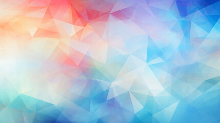Fototapeta premium Triangular Bliss: Artistic Abstraction with Soft Colors in Polygonal Design