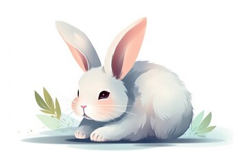 Cute rabbit character illustration