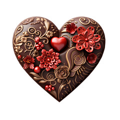 Valentine Chocolate, isolated on transparent background