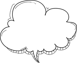 Hand drawn bubbles illustration on transparent background.