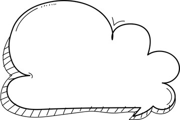 Hand drawn bubbles illustration on transparent background.