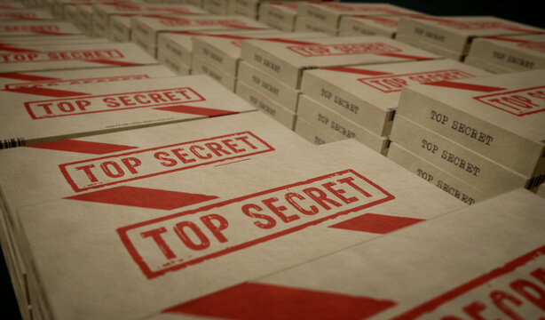 Top secret box pack 3d illustration