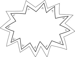 Hand drawn bubbles illustration on transparent background.