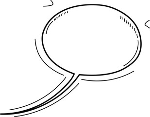 Hand drawn bubbles illustration on transparent background.