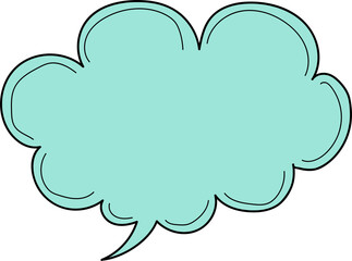 Speech bubbles design illustration on transparent background.