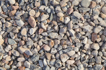 small road stone background, dark gravel pebbles stone texture